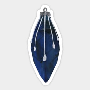 Bauble - Trad blue gold drops Sticker